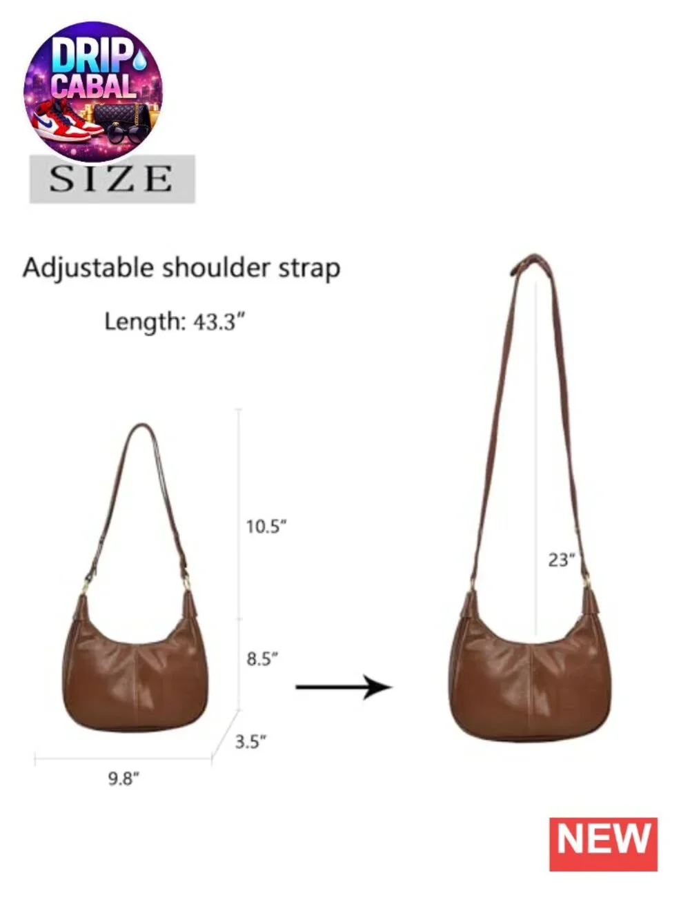 Small Hobo Bag for Women Crescent Shoulder Purse Crossbody Faux Leather Handbag